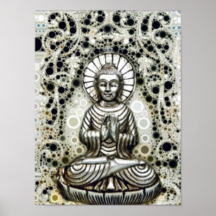 Silver Buddha Poster