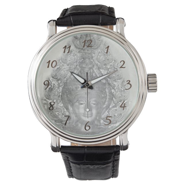 silver buddha watch (Front)