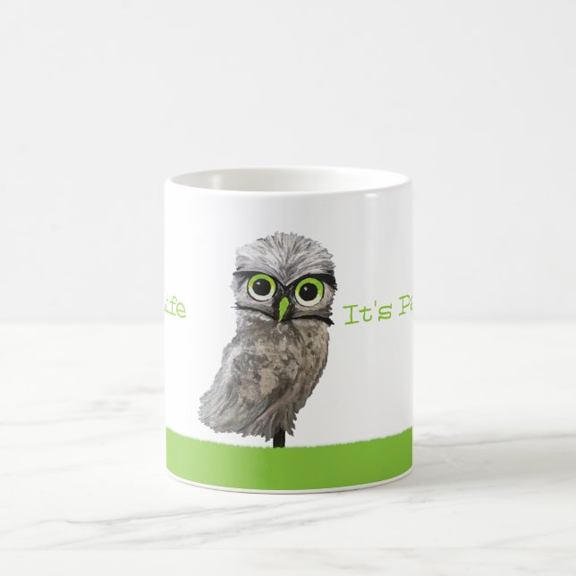 Silver Burrowing Owl Cape Coral Florida Artwork Coffee Mug (Center)