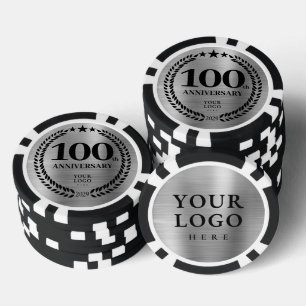Silver Business 100th Anniversary Poker Chips