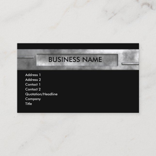 silver business 2 card (Front)