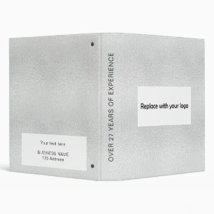 Silver business logo binder