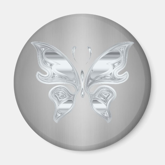 Silver butterfly magnet (Front)