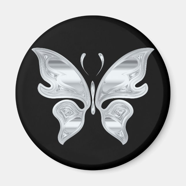 Silver butterfly magnet (Front)