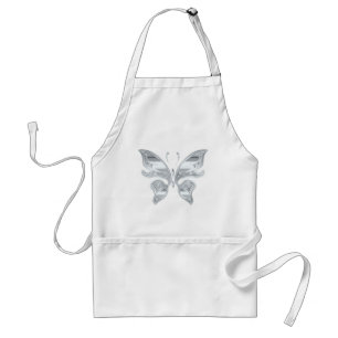 Silver butterfly standard apron