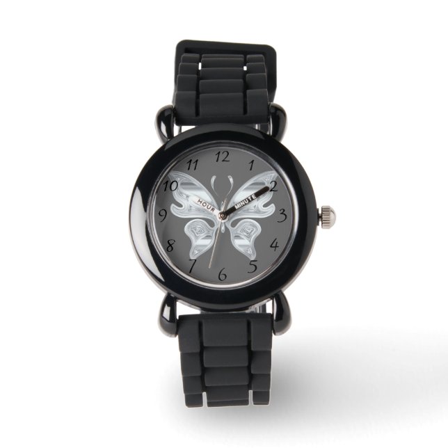 Silver butterfly watch (Front)