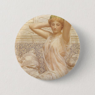 Silver by Albert Joseph Moore, Victorian Fine Art 2 Inch Round Button