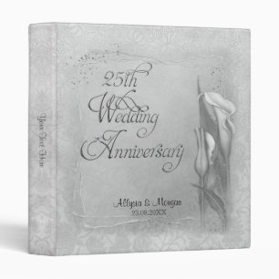 Silver Calla 25 Anniversary - Customize Binder