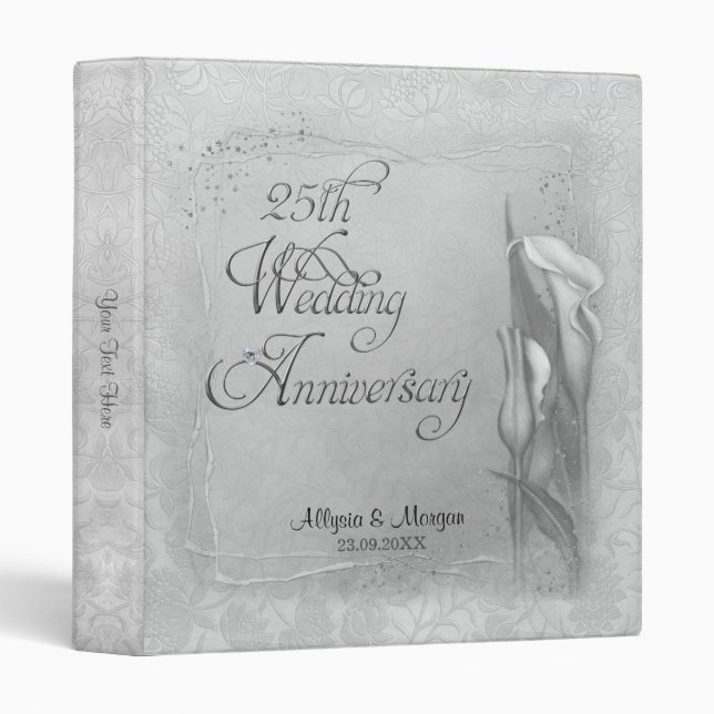 Silver Calla 25  Anniversary - Customize Binder (Front/Spine)
