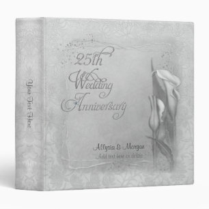 Silver Calla 25 Anniversary - Customize Binder