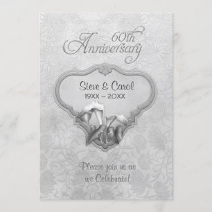 Silver Calla 60th Wedding Anniversary Invitation