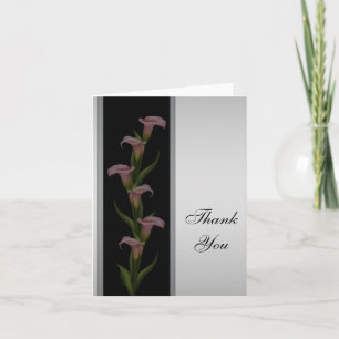 Silver Calla Lily Thank You Card