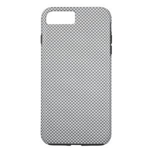 Silver Carbon Fiber Print iPhone 8 Plus/7 Plus Case