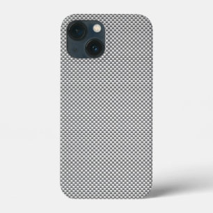 Silver Carbon Fibre Style Decor Print iPhone 13 Mini Case