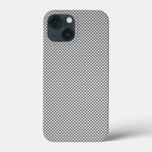 Silver Carbon Fibre Style Decor Print Case-Mate iPhone Case (Back)