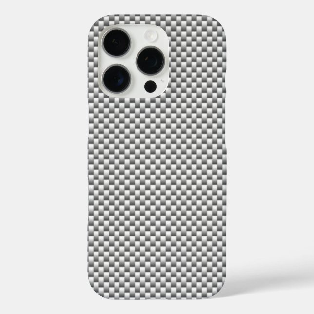 Silver Carbon Fibre Style Decor Print Case-Mate iPhone Case (Back)