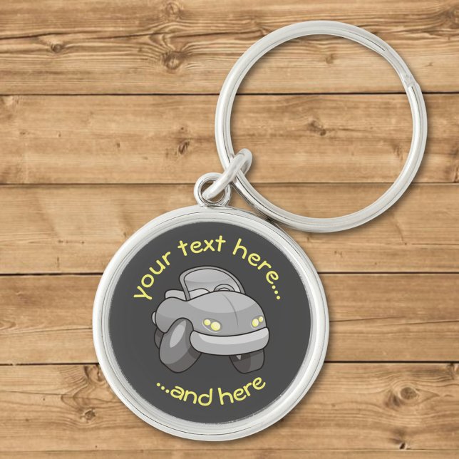 Silver Cartoon Car Keychain (Creator Uploaded)