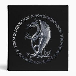 Silver Celtic Dragon Binder