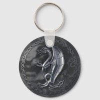 Silver Celtic Dragon Keychain