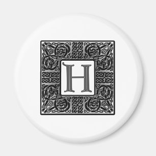 Silver Celtic "H" Monogram Magnet