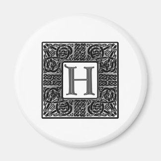 Silver Celtic "H" Monogram Magnet