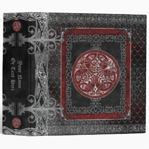 Silver Celtic Medallion Gothic Grimoire Pagan Binder