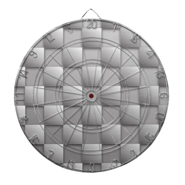Silver Checkers Dart Board (Front)