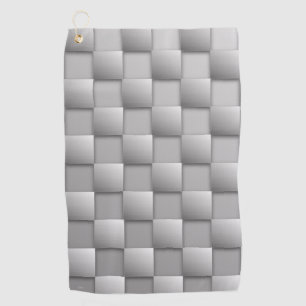 Silver Checkers Golf Towel