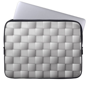 Silver Checkers Laptop Sleeve