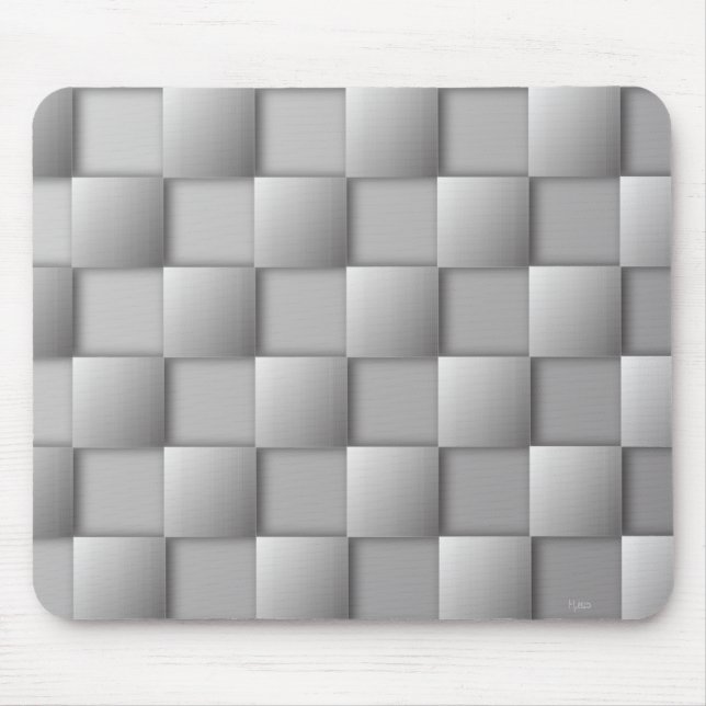 Silver Checkers Mouse Pad (Front)