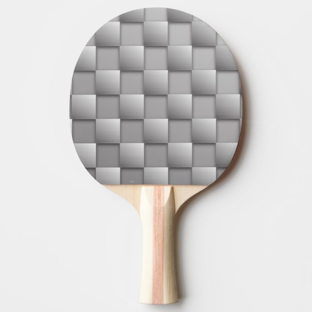 Silver Checkers Ping Pong Paddle (Front)