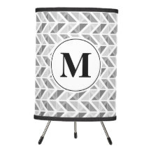 Silver Chevron Pattern with Custom Monogram