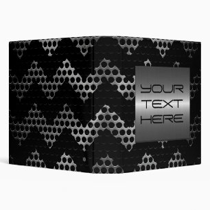 Silver Chevron Stainless Steel Metal Hole Binder