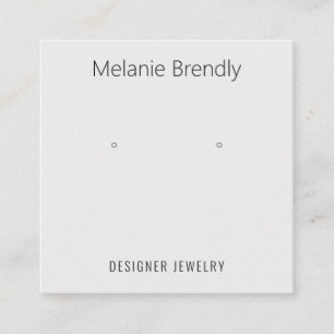 Silver Chic Jewellery Earring Display Business Car Square Business Card