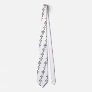 Silver Christian Cross/Easter Tie