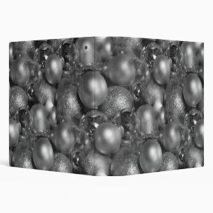Silver Christmas Baubles Binder