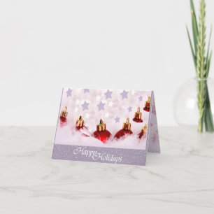 Silver Christmas Holiday Card