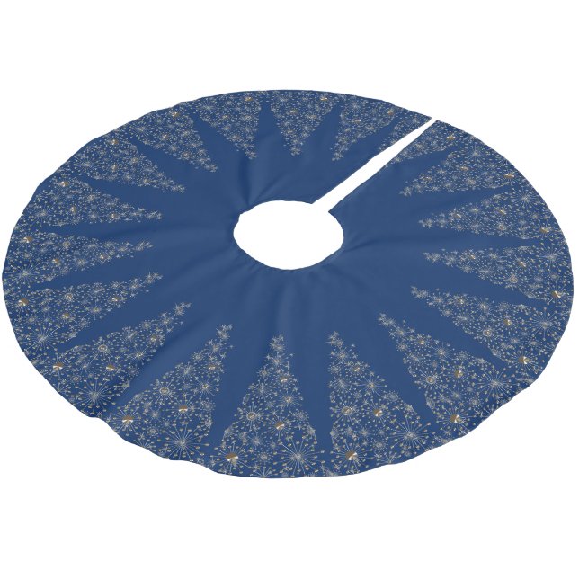Silver Christmas Tree Skirt (Angled)