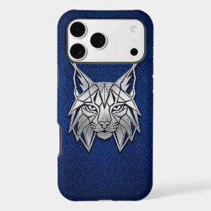 Silver Chrome Geometric Lynx Blue Python iPhone
