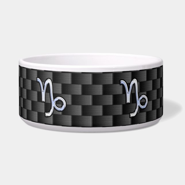 Silver Chrome like Capricorn Symbol Carbon Fibre (Front)