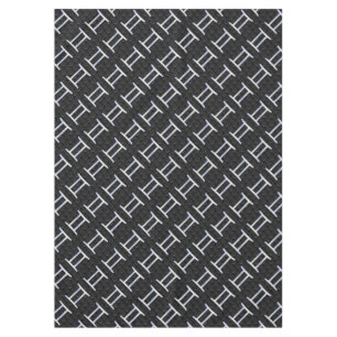 Silver Chrome Like Gemini Zodiac Sign Tablecloth