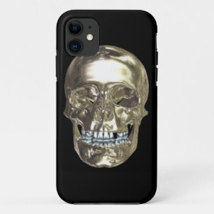 Silver Chrome Skull iPhone 5G Case