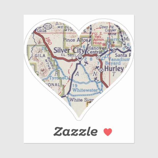 Silver City New Mexico Heart (Sheet)