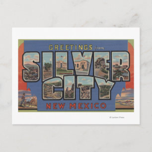 Silver City, New Mexico - Large Letter Scenes Postcard