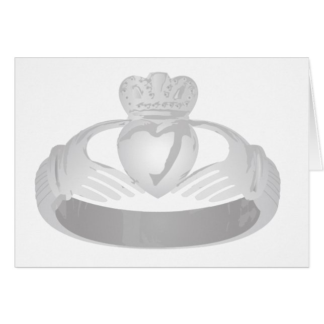 silver claddagh ring (Front Horizontal)