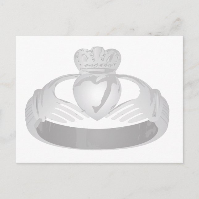 silver claddagh ring postcard (Front)