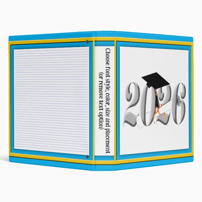 Silver Class of 2026 Graduation Binder (Background)