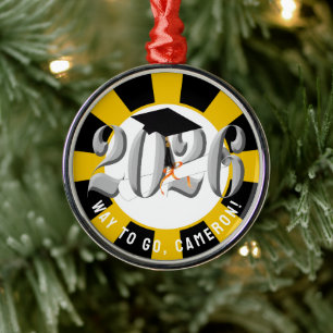 Silver Class of 2026 Graduation Metal Ornament