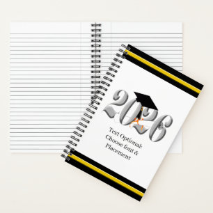 Silver Class of 2026 Graduation Notebook