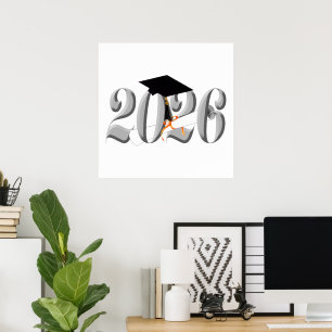 Silver Class of 2026 Graduation Poster